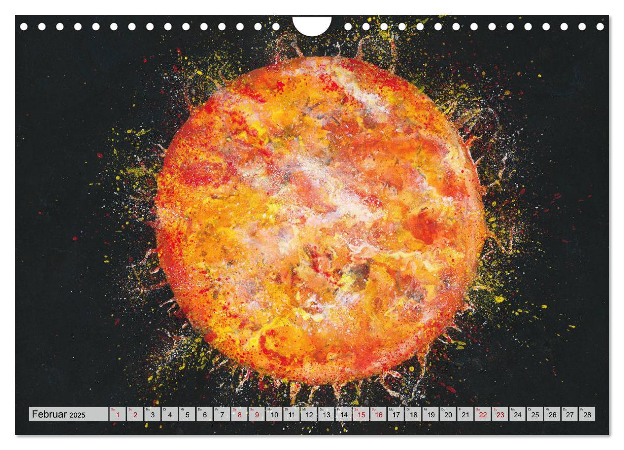 Bild: 9783435275342 | Gemaltes Weltall (Wandkalender 2025 DIN A4 quer), CALVENDO...