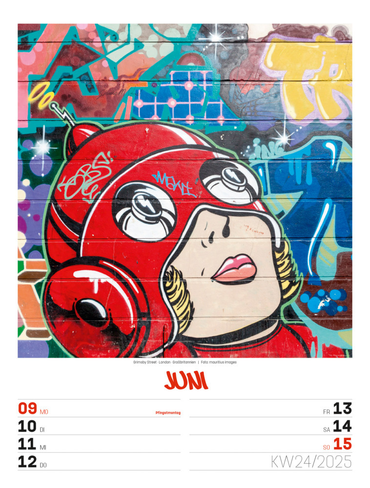 Bild: 9783838435299 | Street Art - Graffiti - Wochenplaner Kalender 2025 | Kunstverlag