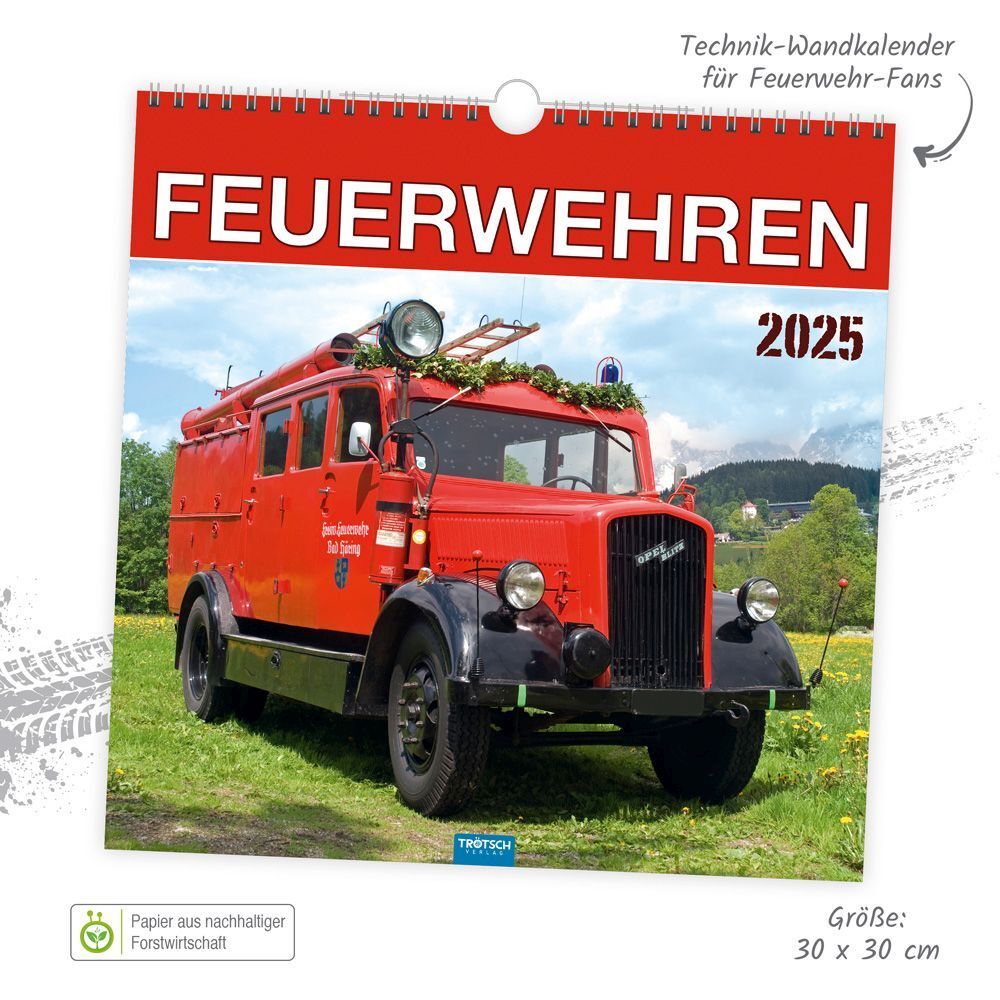 Bild: 9783988022639 | Trötsch Technikkalender Feuerwehren 2025 | &amp;amp (u. a.) | Kalender