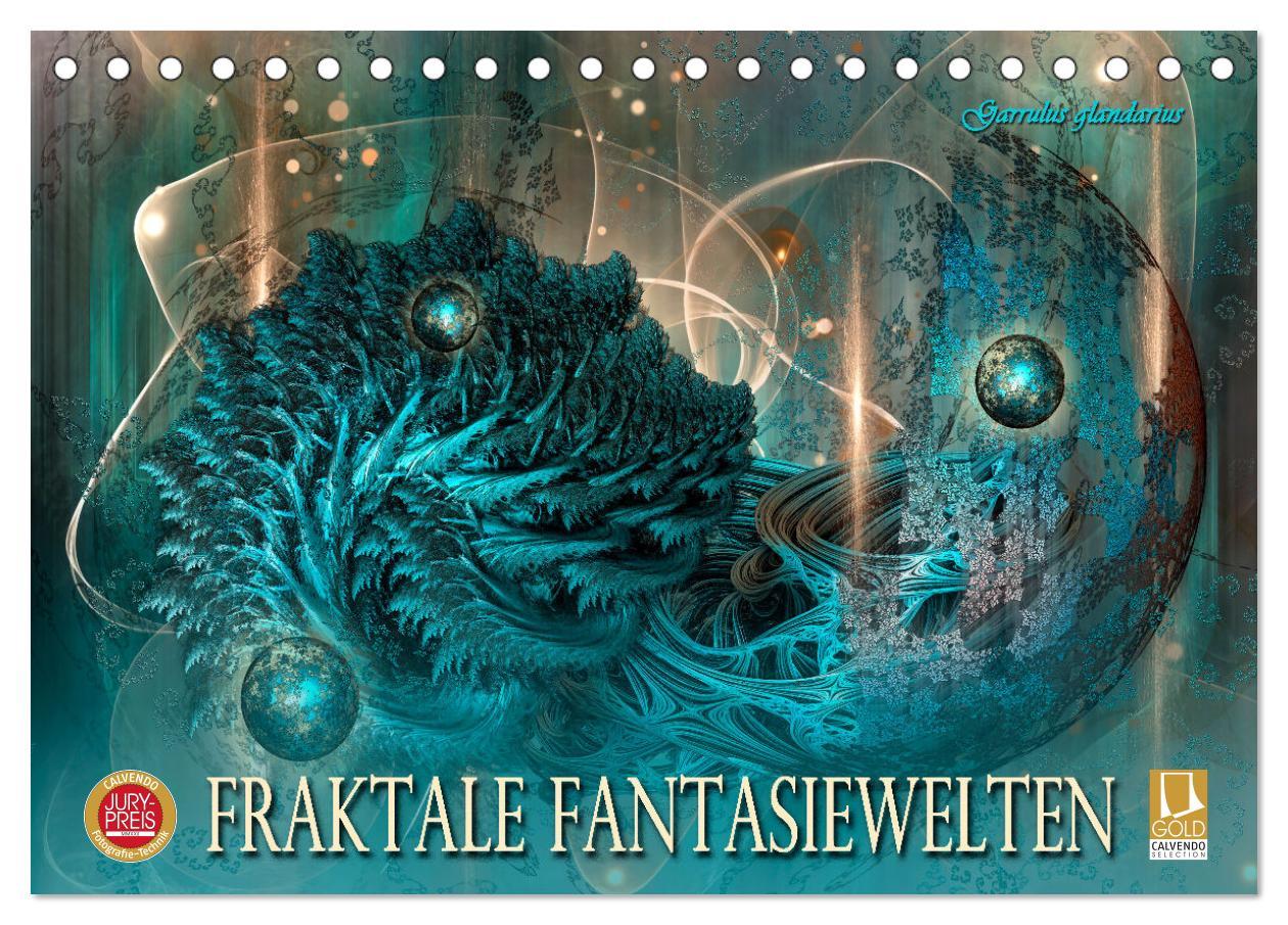 Cover: 9783383959851 | Fraktale Fantasiewelten (Tischkalender 2025 DIN A5 quer), CALVENDO...