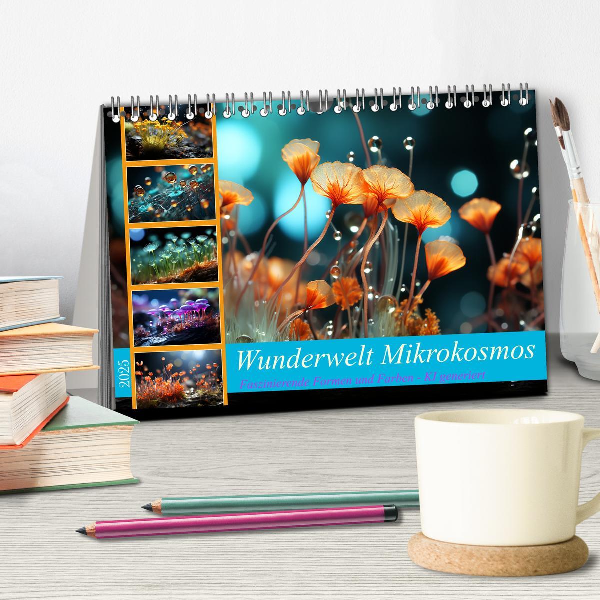 Bild: 9783383870941 | Wunderwelt Mikrokosmos (Tischkalender 2025 DIN A5 quer), CALVENDO...