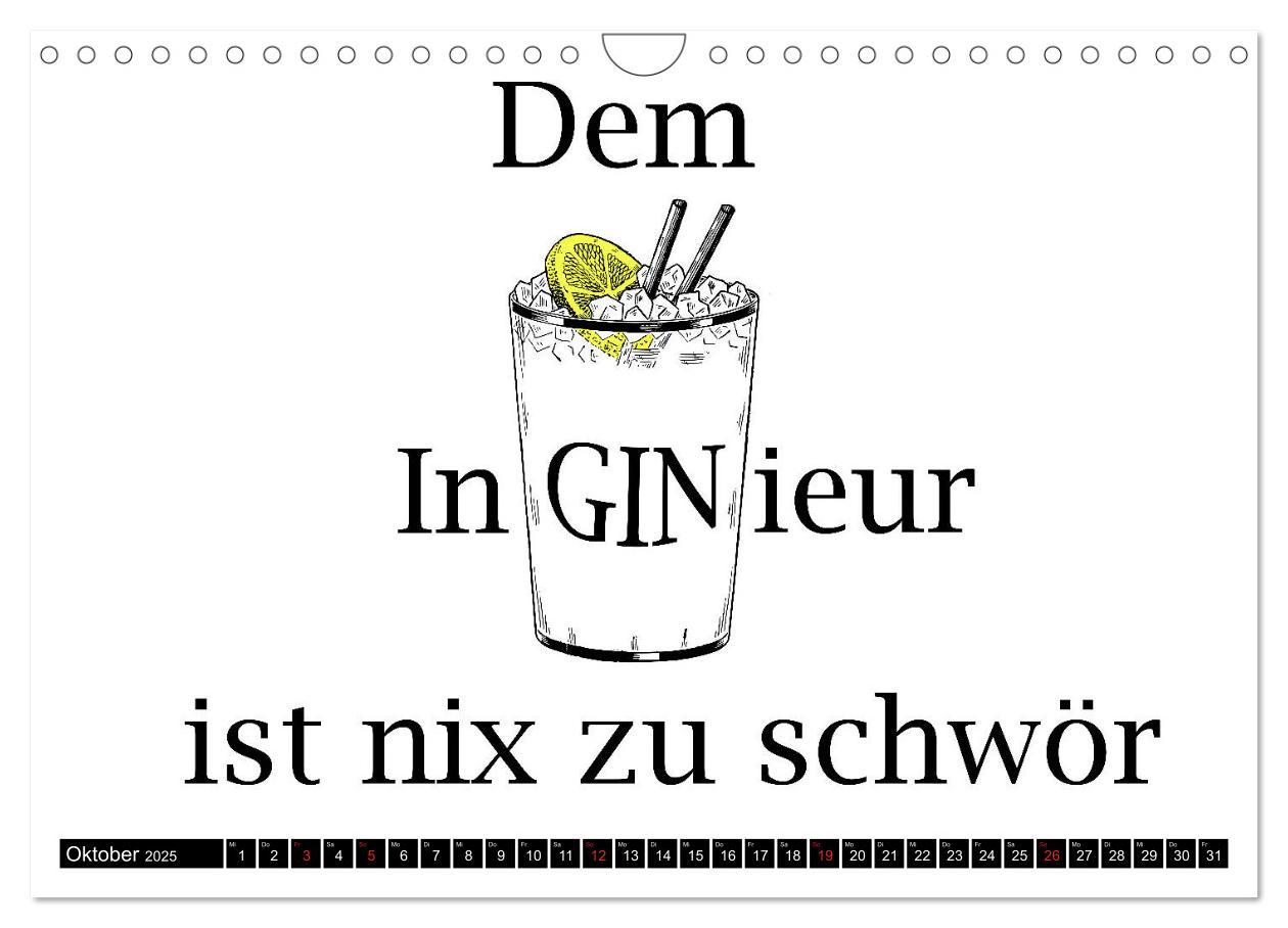 Bild: 9783435291021 | Gin &amp; Tonic Die Besten Sprüche und Wortspiele (Wandkalender 2025...