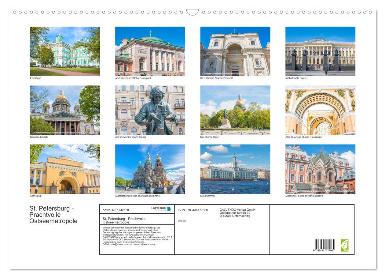 Bild: 9783435177660 | St. Petersburg - Prachtvolle Ostseemetropole (Wandkalender 2025 DIN...