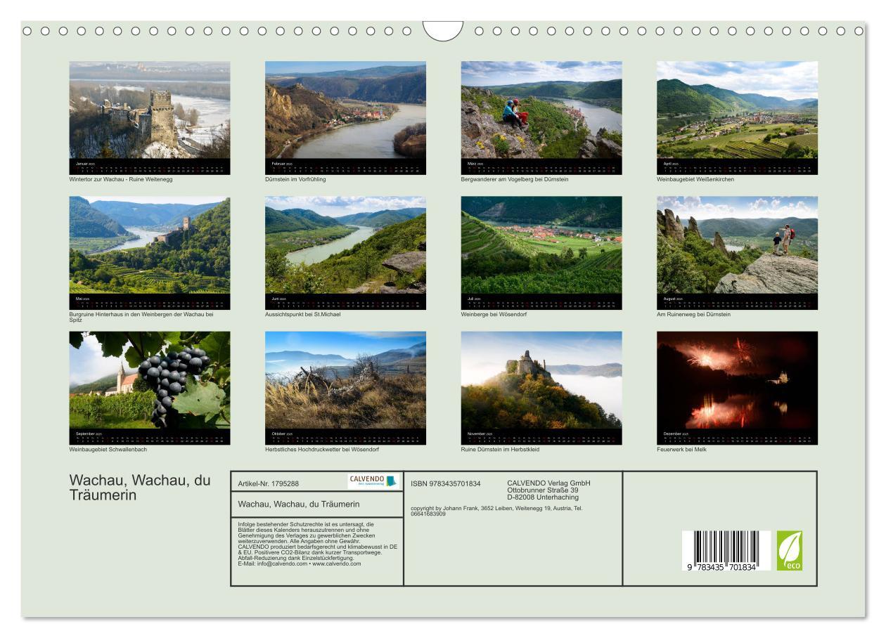 Bild: 9783435701834 | Wachau, Wachau, du Träumerin (Wandkalender 2025 DIN A3 quer),...