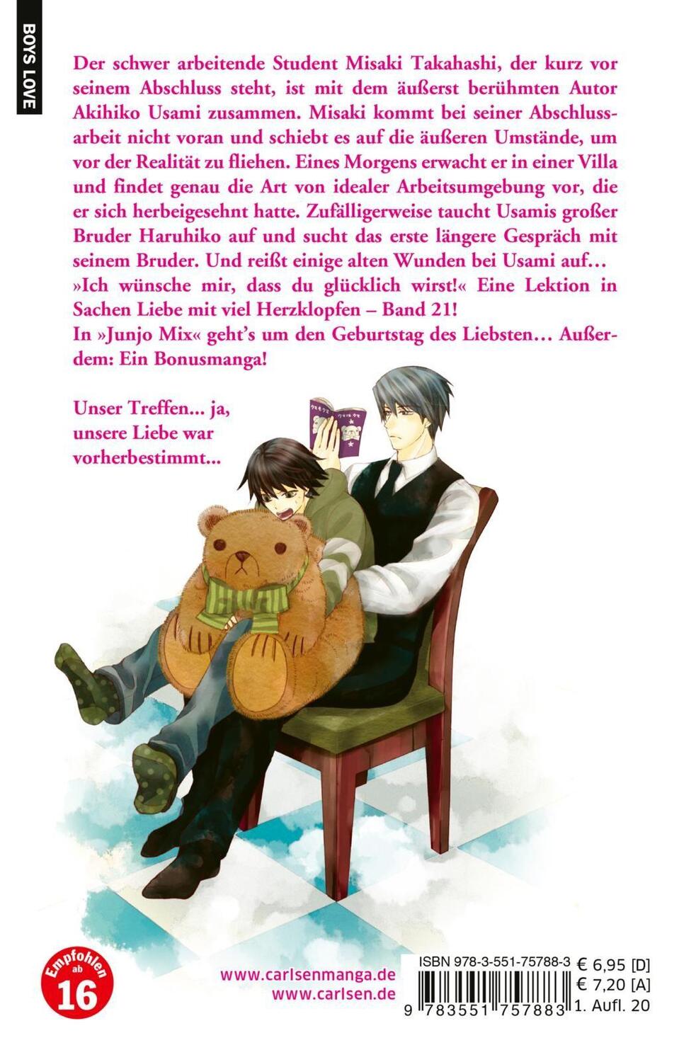 Rückseite: 9783551757883 | Junjo Romantica 21 | Shungiku Nakamura | Taschenbuch | Junjo Romantica