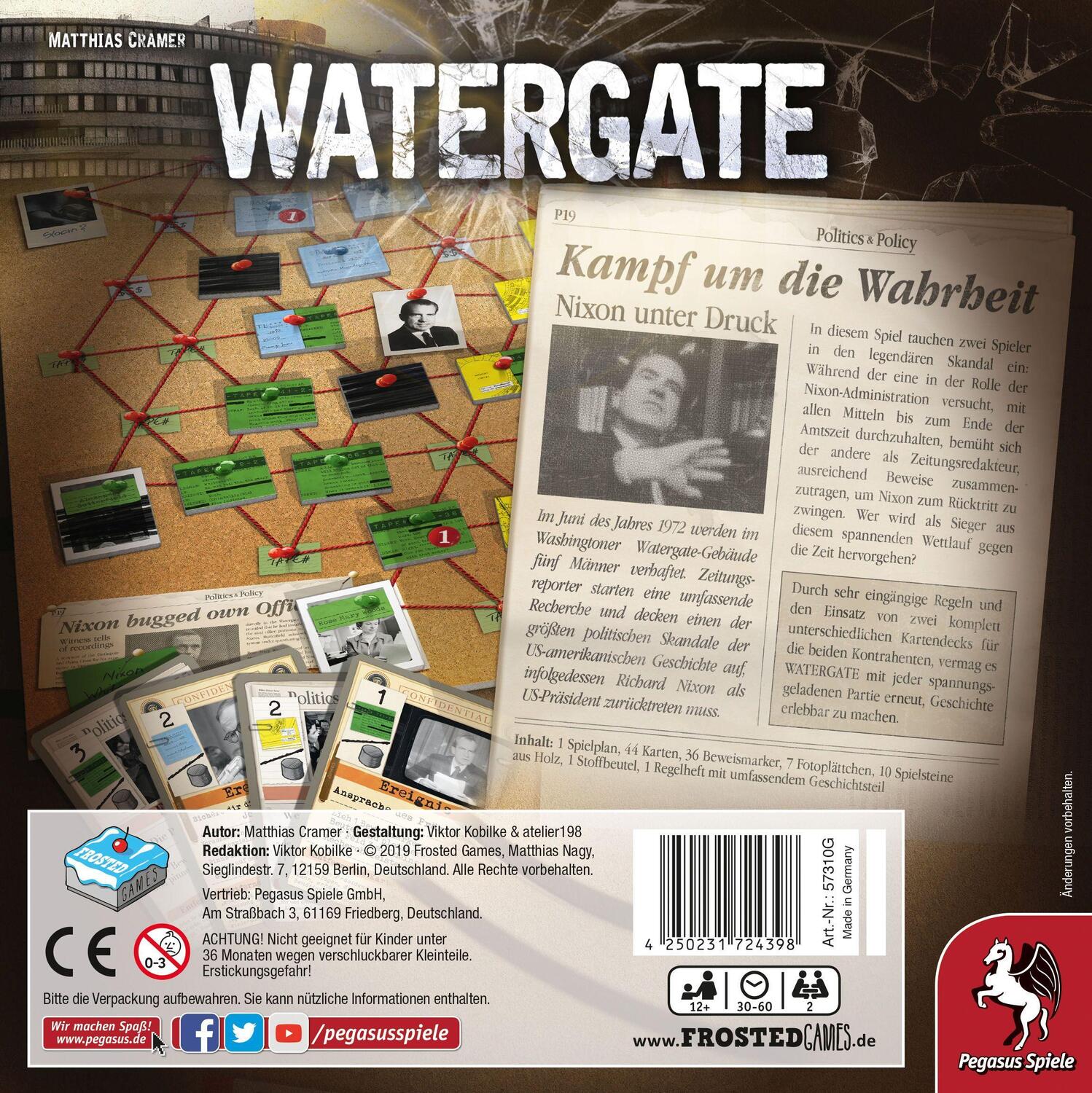 Bild: 4250231724398 | Watergate (Frosted Games) | Spiel | Deutsch | 2019 | Pegasus