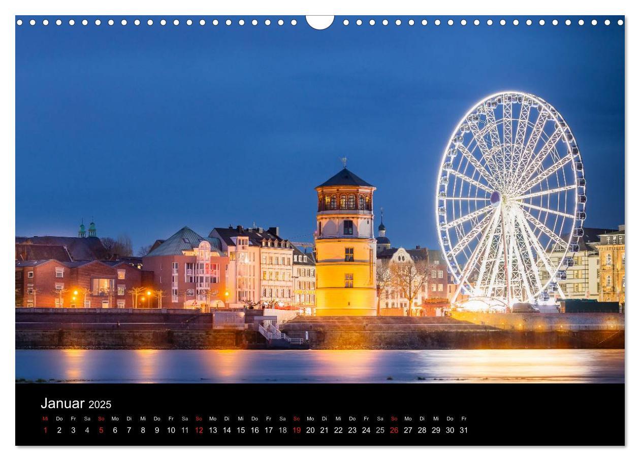 Bild: 9783435671205 | Düsseldorf bei Nacht (Wandkalender 2025 DIN A3 quer), CALVENDO...