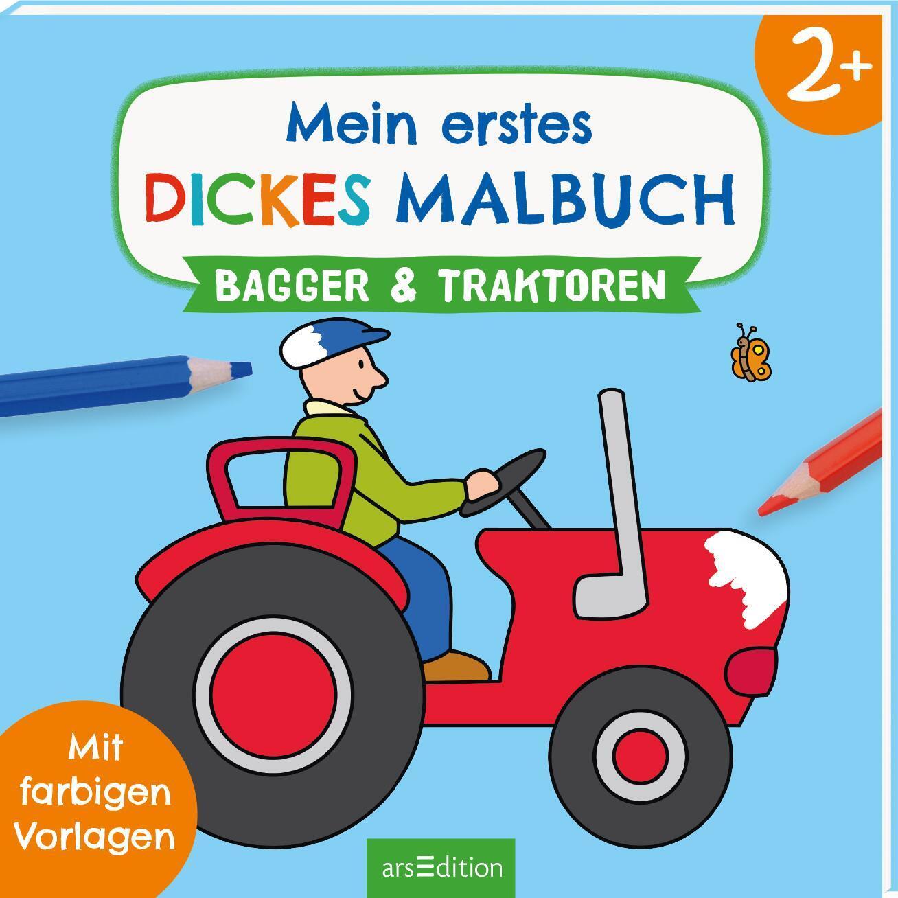 Cover: 9783845855103 | Mein erstes dickes Malbuch ab 2 - Bagger und Traktoren | Taschenbuch