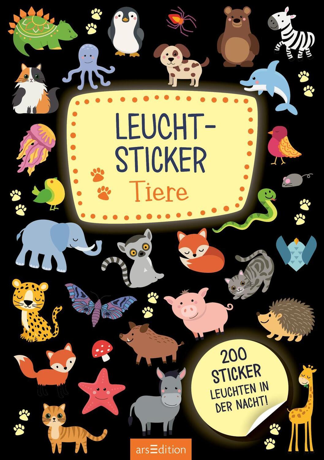 Bild: 4014489129851 | Leucht-Sticker - Tiere | 200 Sticker leuchten in der Nacht! | Stück