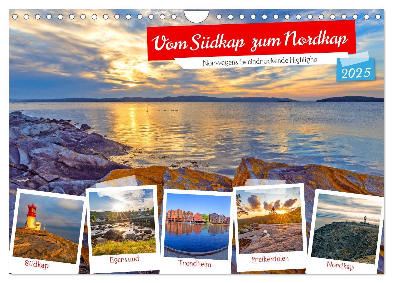 Cover: 9783383822520 | Vom Südkap zum Nordkap (Wandkalender 2025 DIN A4 quer), CALVENDO...