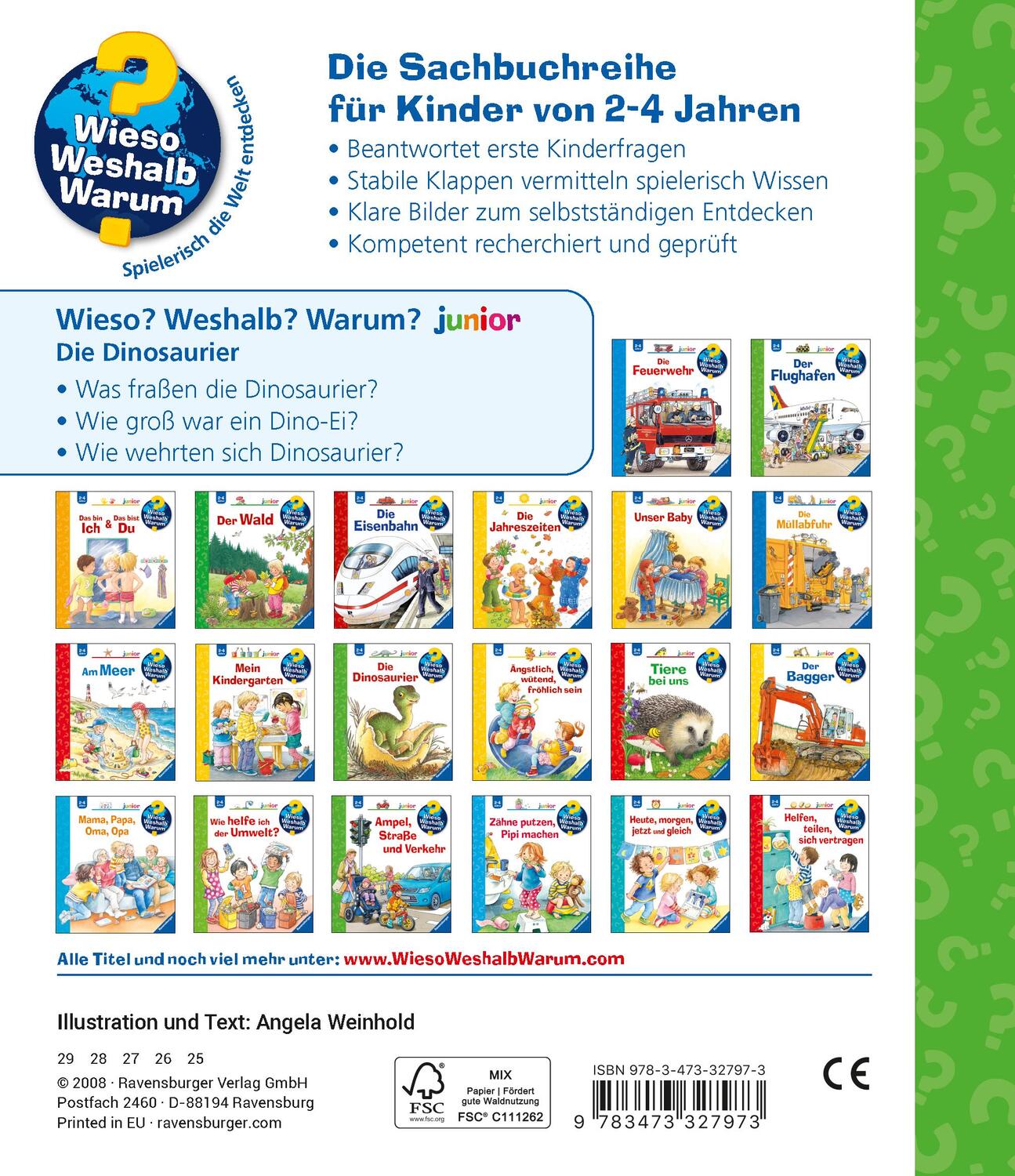 Rückseite: 9783473327973 | Wieso? Weshalb? Warum? junior, Band 25: Die Dinosaurier | Weinhold