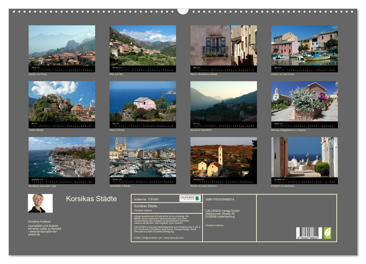 Bild: 9783435668014 | Korsikas Städte (Wandkalender 2025 DIN A2 quer), CALVENDO...