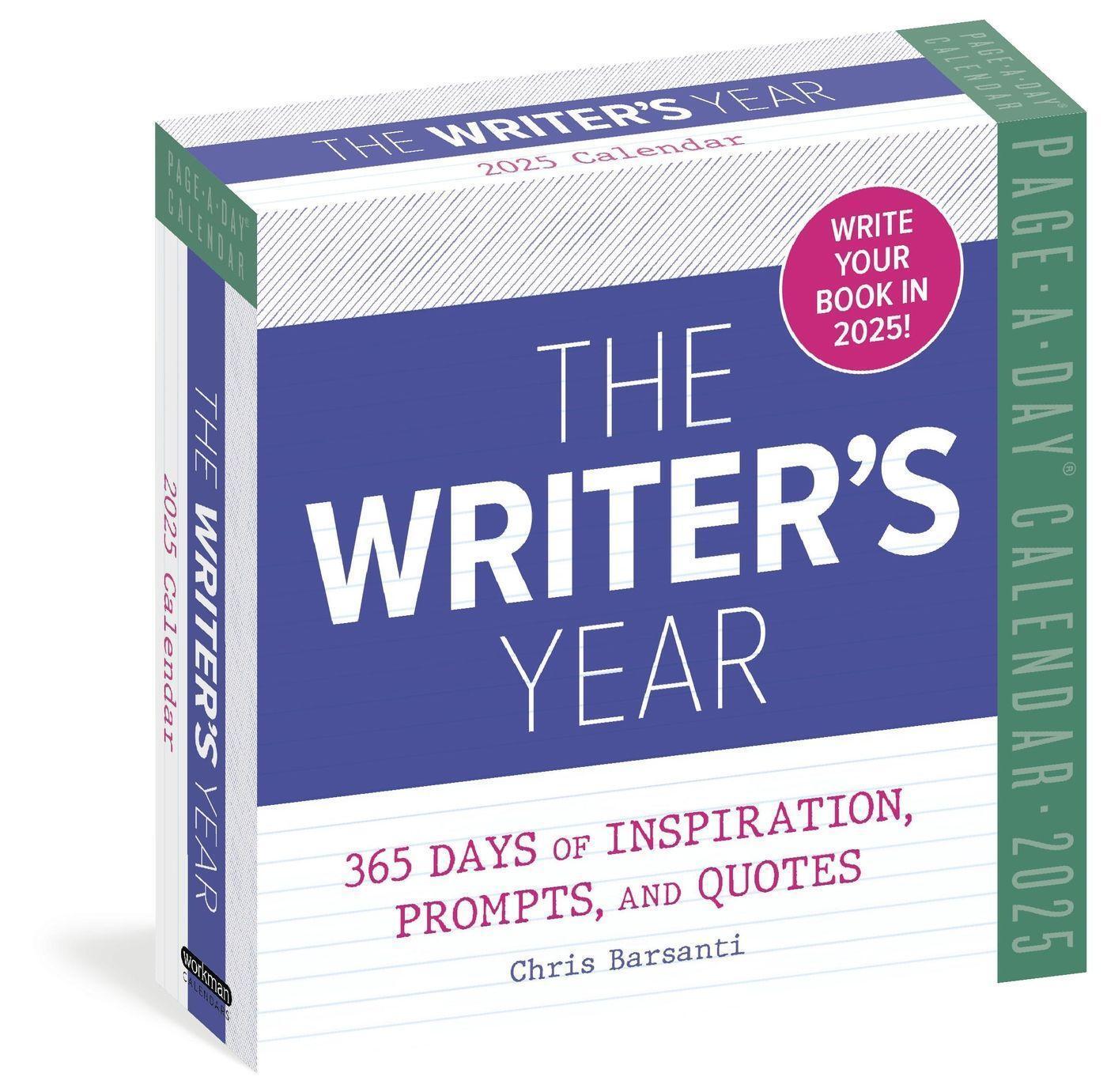 Cover: 9781523525812 | The Writer's Year Page-A-Day® Calendar 2025 | Workman Calendars | 2025