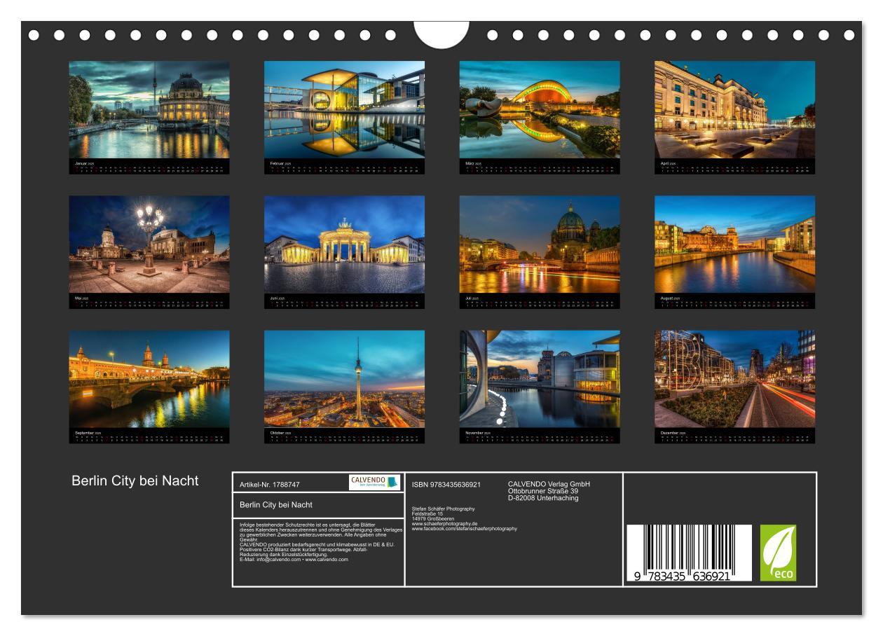 Bild: 9783435636921 | Berlin City bei Nacht (Wandkalender 2025 DIN A4 quer), CALVENDO...