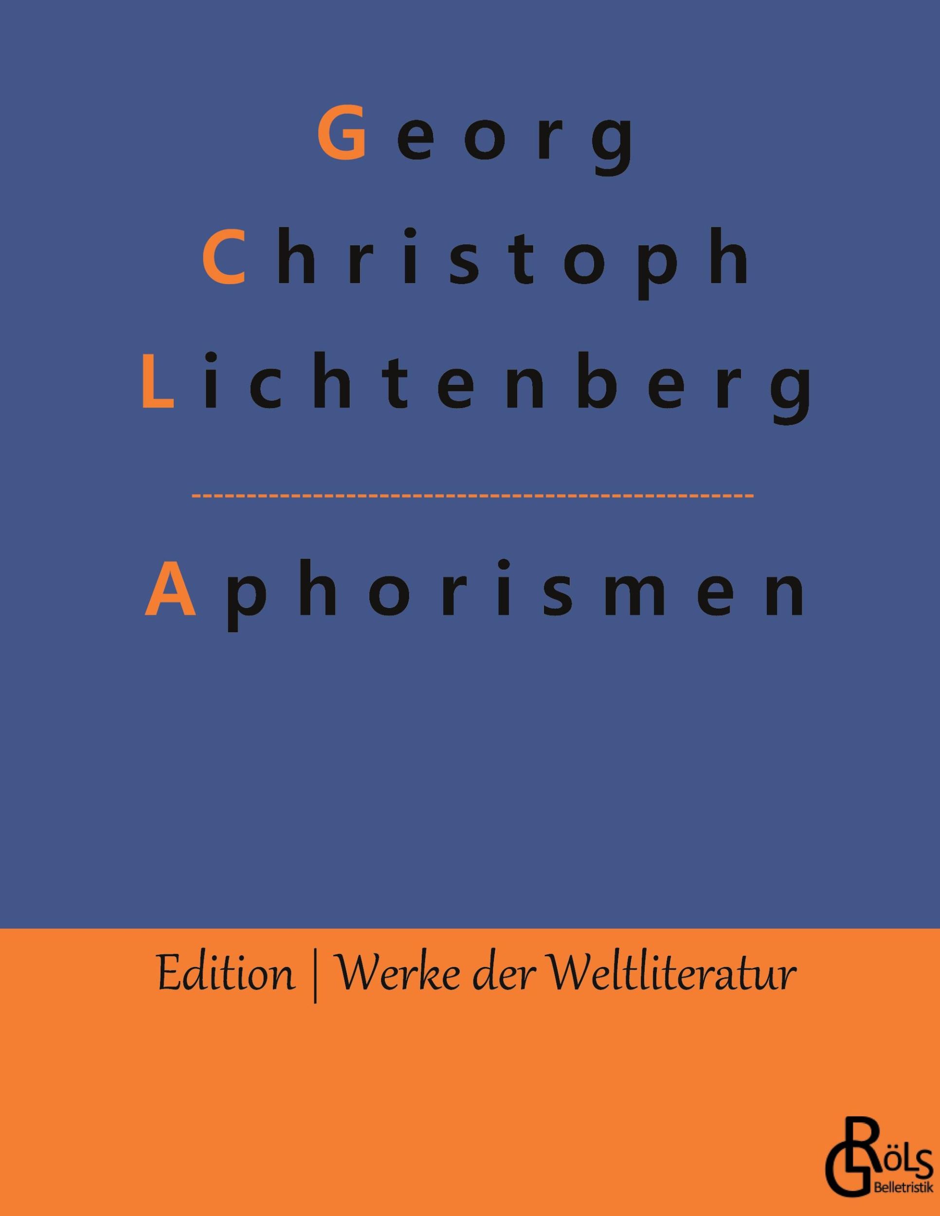 Cover: 9783966379267 | Aphorismen | Georg Christoph Lichtenberg | Buch | 260 S. | Deutsch