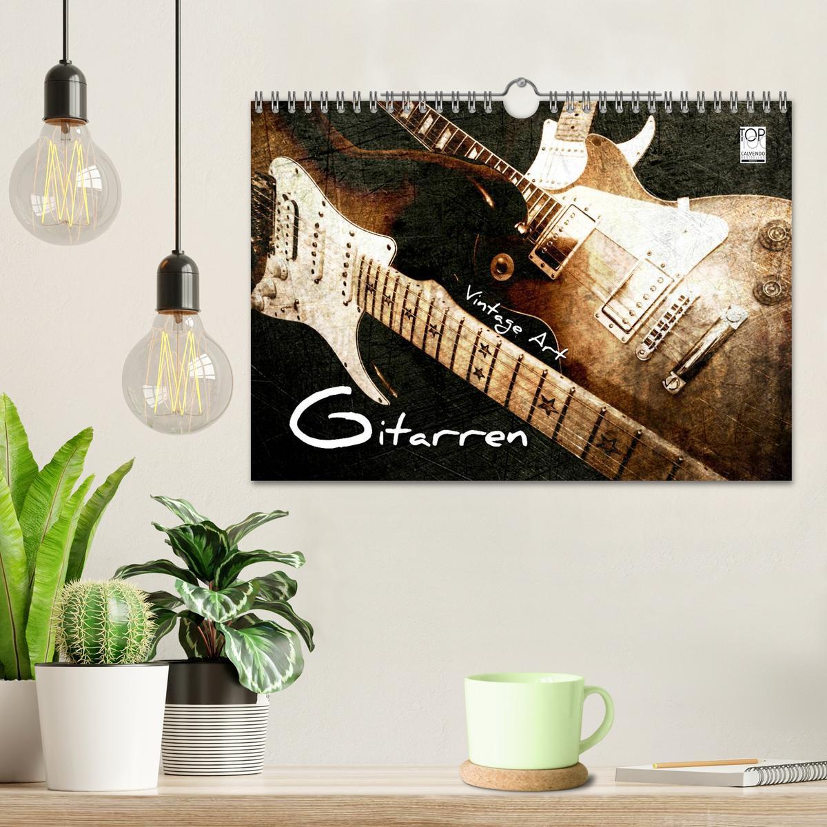 Bild: 9783435728572 | GITARREN Vintage Art (Wandkalender 2025 DIN A4 quer), CALVENDO...