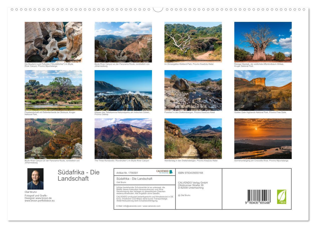 Bild: 9783435655168 | Südafrika - Die Landschaft (hochwertiger Premium Wandkalender 2025...