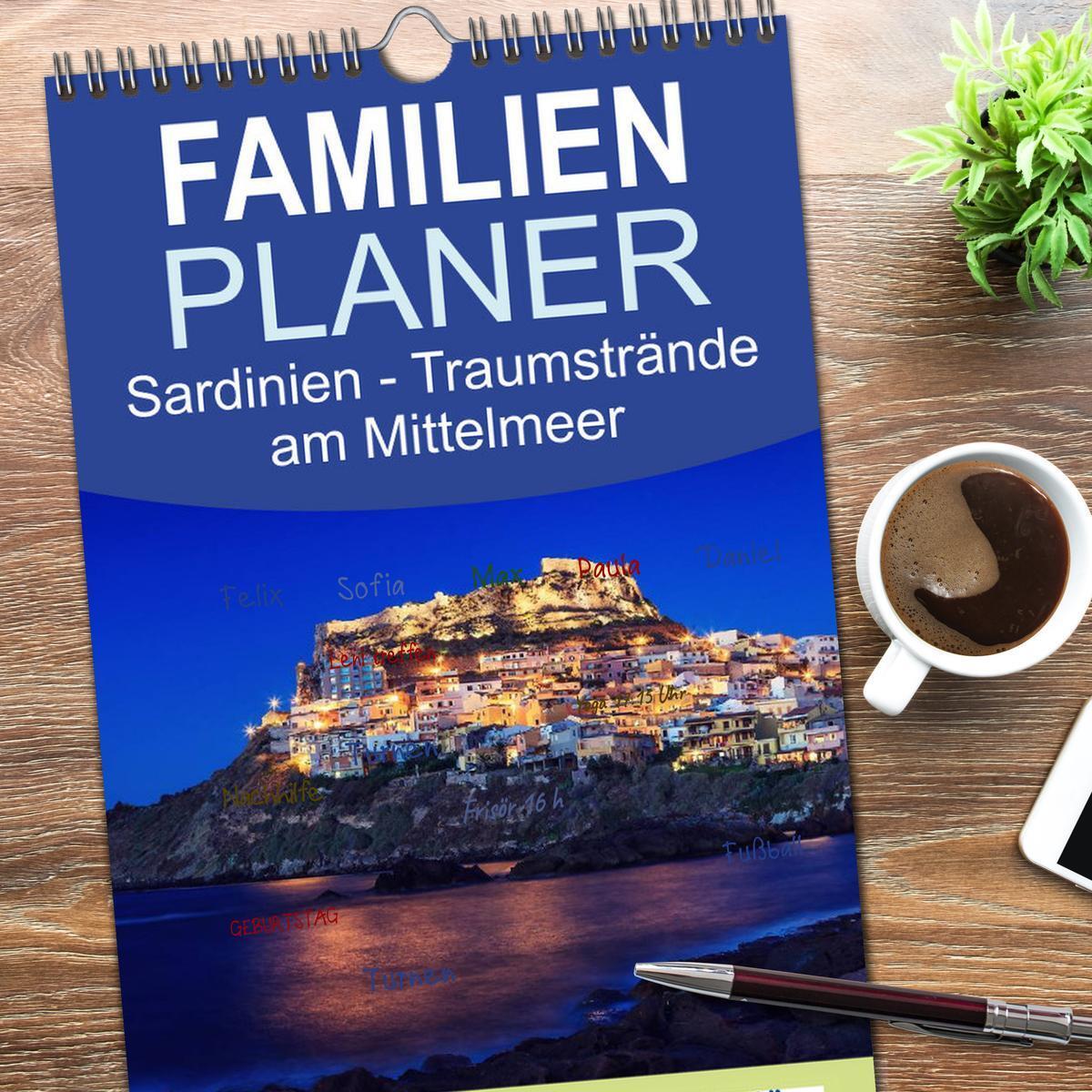 Bild: 9783457114155 | Familienplaner 2025 - Sardinien - Traumstrände am Mittelmeer mit 5...