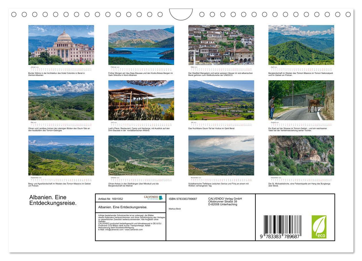 Bild: 9783383789687 | Albanien. Eine Entdeckungsreise. (Wandkalender 2025 DIN A4 quer),...