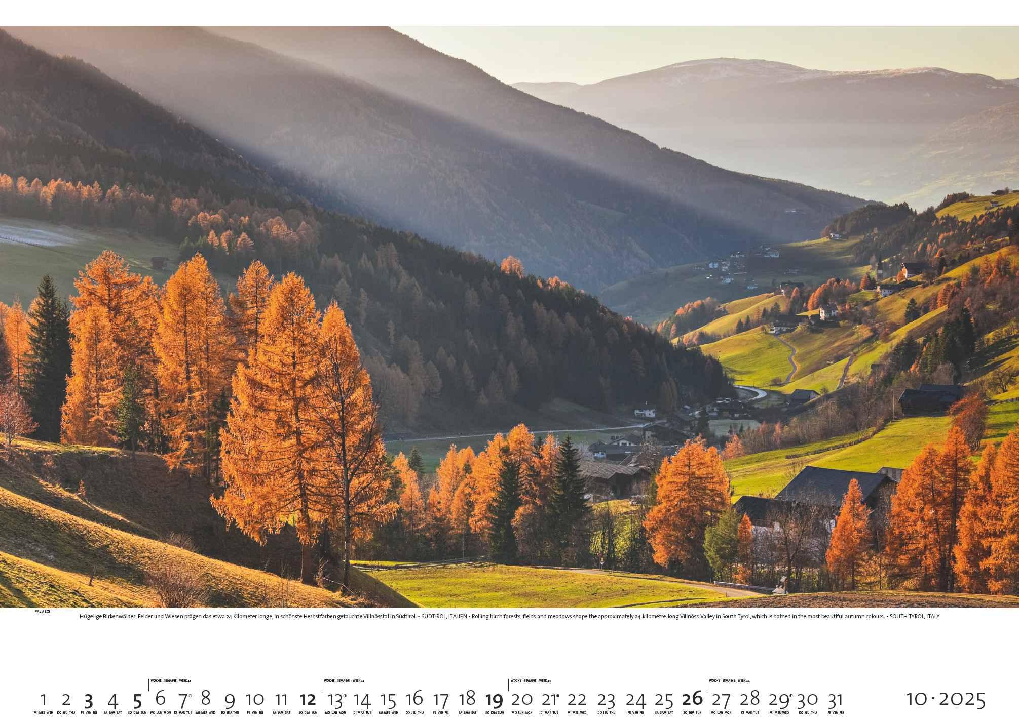 Bild: 4251734300775 | PALAZZI - Faszination Alpen 2025 Wandkalender, 70x50cm,...