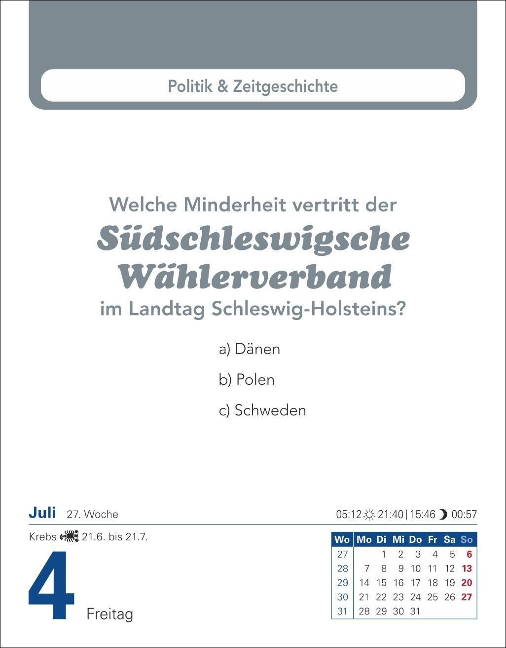 Bild: 9783840033261 | Allgemeinbildung Tagesabreißkalender 2025 - Das tägliche Wissens-Quiz