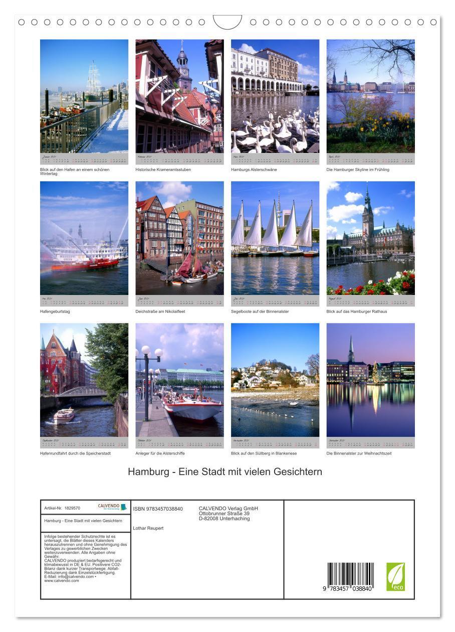 Bild: 9783457038840 | Hamburg - Eine Stadt mit vielen Gesichtern (Wandkalender 2025 DIN...