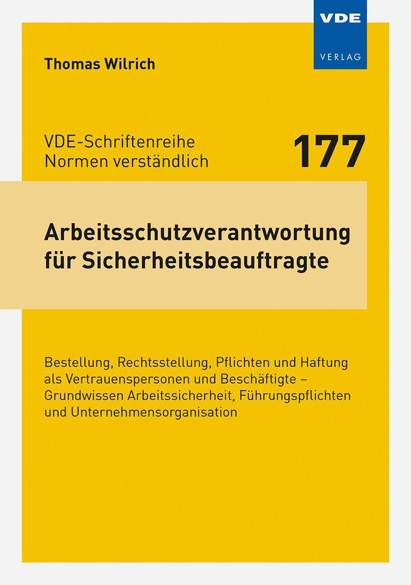 Bild: 9783800754052 | Arbeitsschutzverantwortung für Sicherheitsbeauftragte | Thomas Wilrich