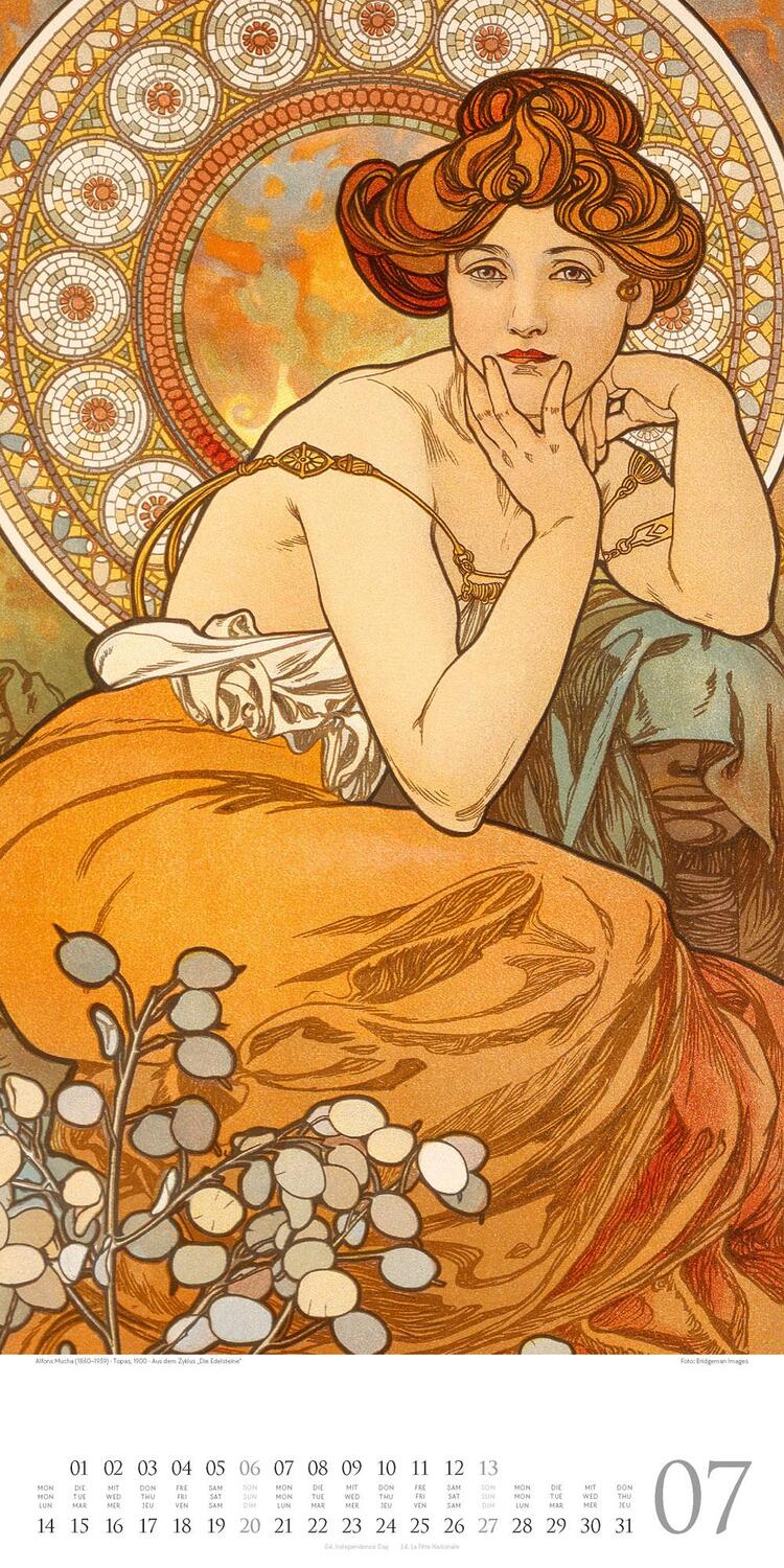 Bild: 9783838425603 | Alfons Mucha Kalender 2025 | Alfons Mucha (u. a.) | Kalender | 14 S.