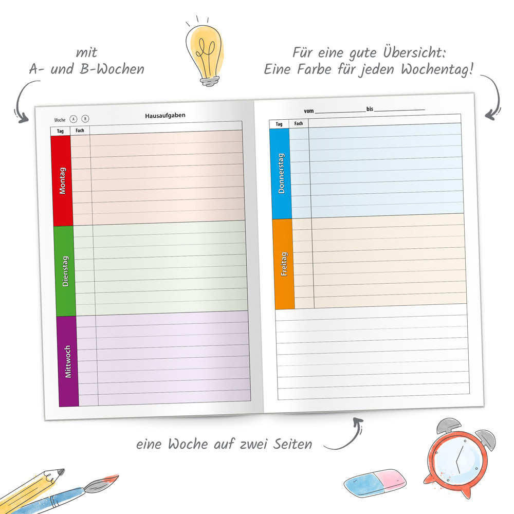 Bild: 4251901504630 | Trötsch Hausaufgabenheft Grundschule ABC | KG | Kalender | 96 S.