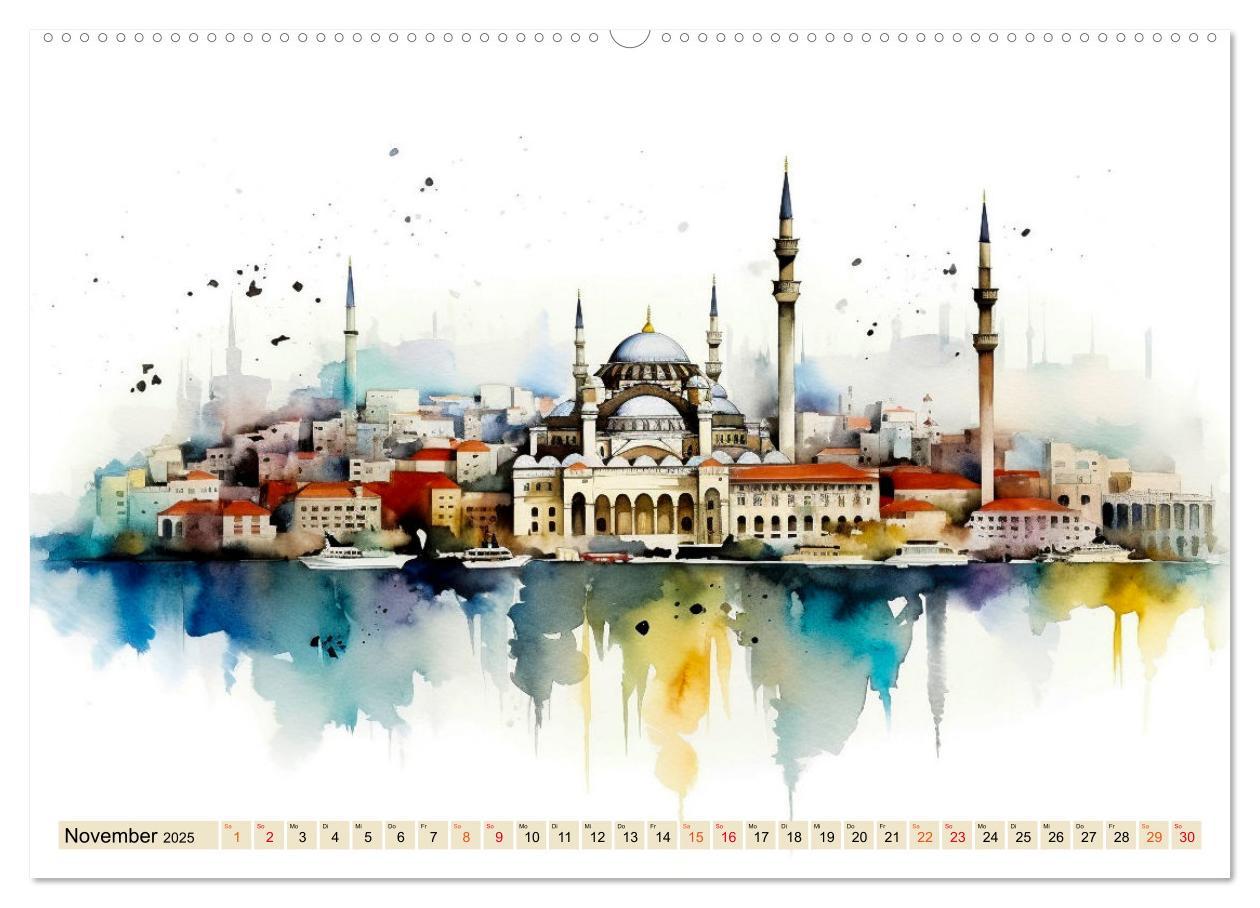 Bild: 9783383898013 | Skylines - bunte Städte (Wandkalender 2025 DIN A2 quer), CALVENDO...