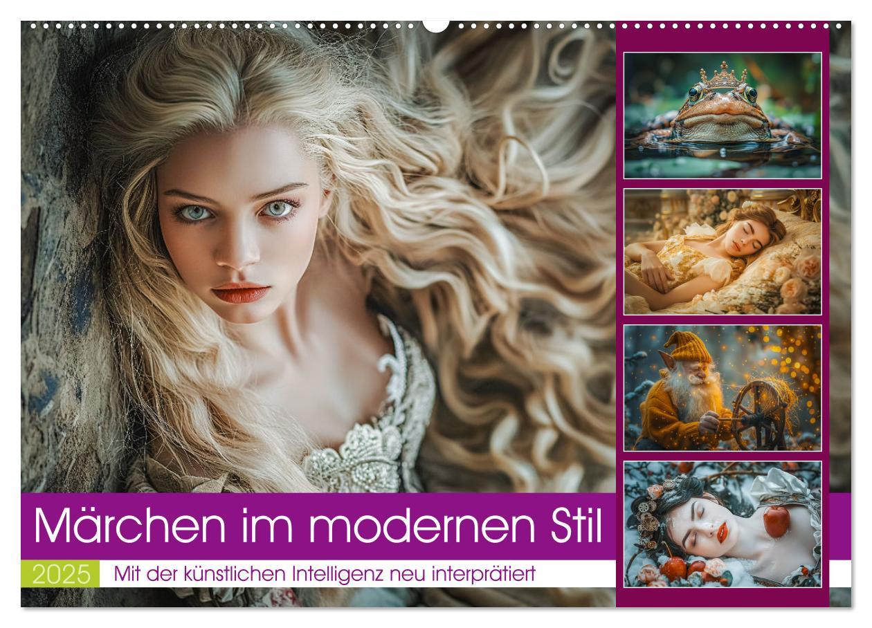 Cover: 9783457182895 | Märchen im modernen Stil (Wandkalender 2025 DIN A2 quer), CALVENDO...