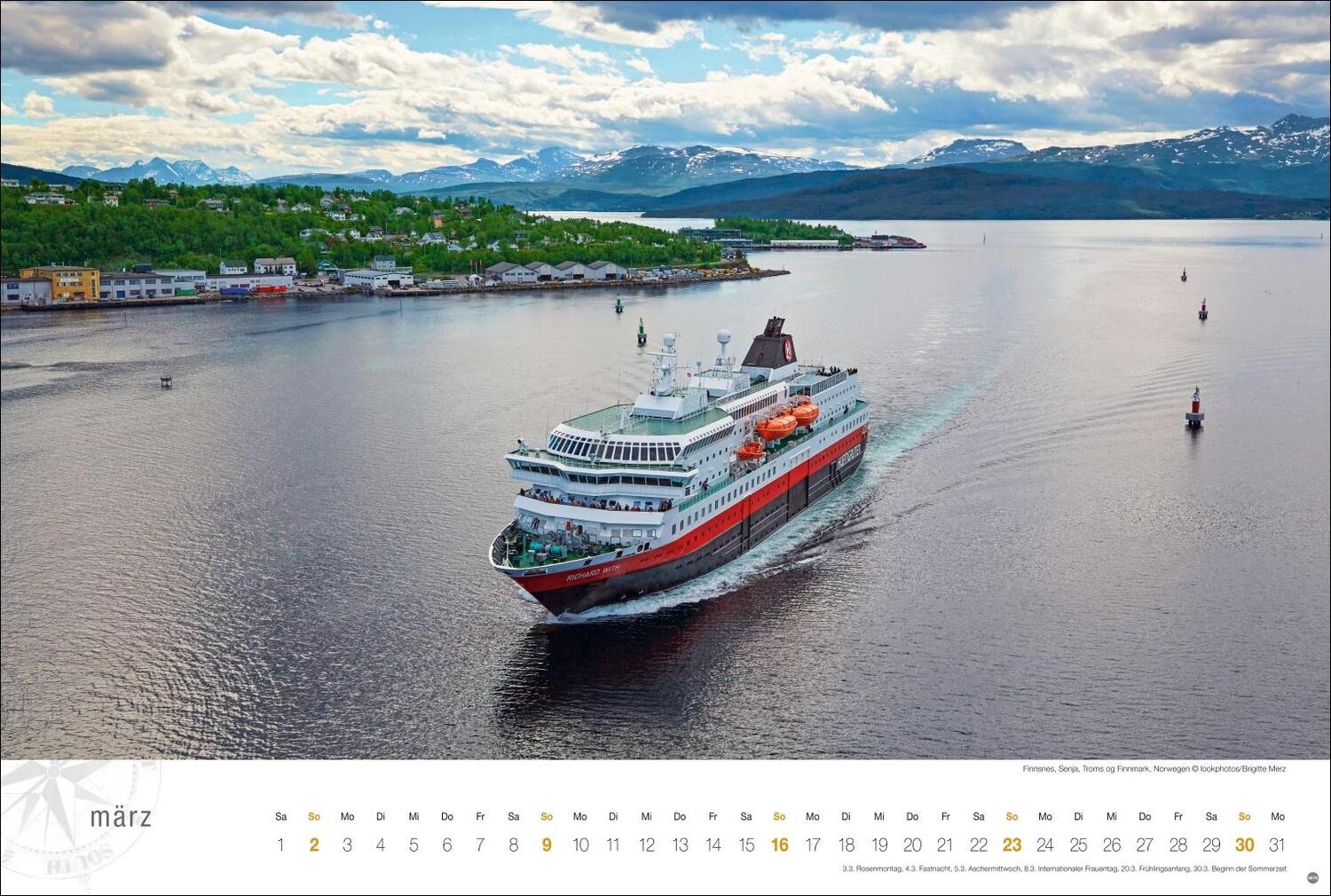 Bild: 9783756404834 | Hurtigruten Globetrotter Kalender 2025 - Von unberührten Fjorden...