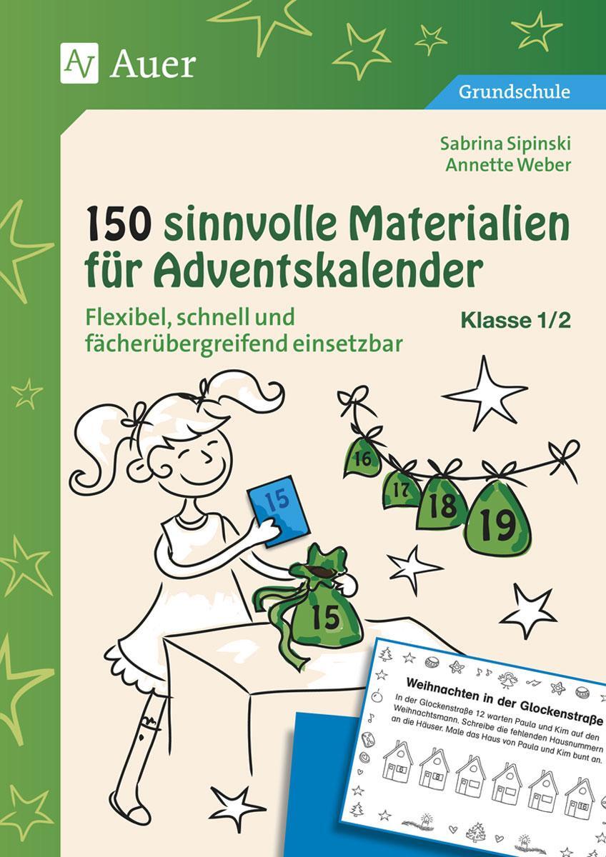 Cover: 9783403075943 | 150 sinnvolle Materialien für Adventskalender 1-2 | Sipinski (u. a.)