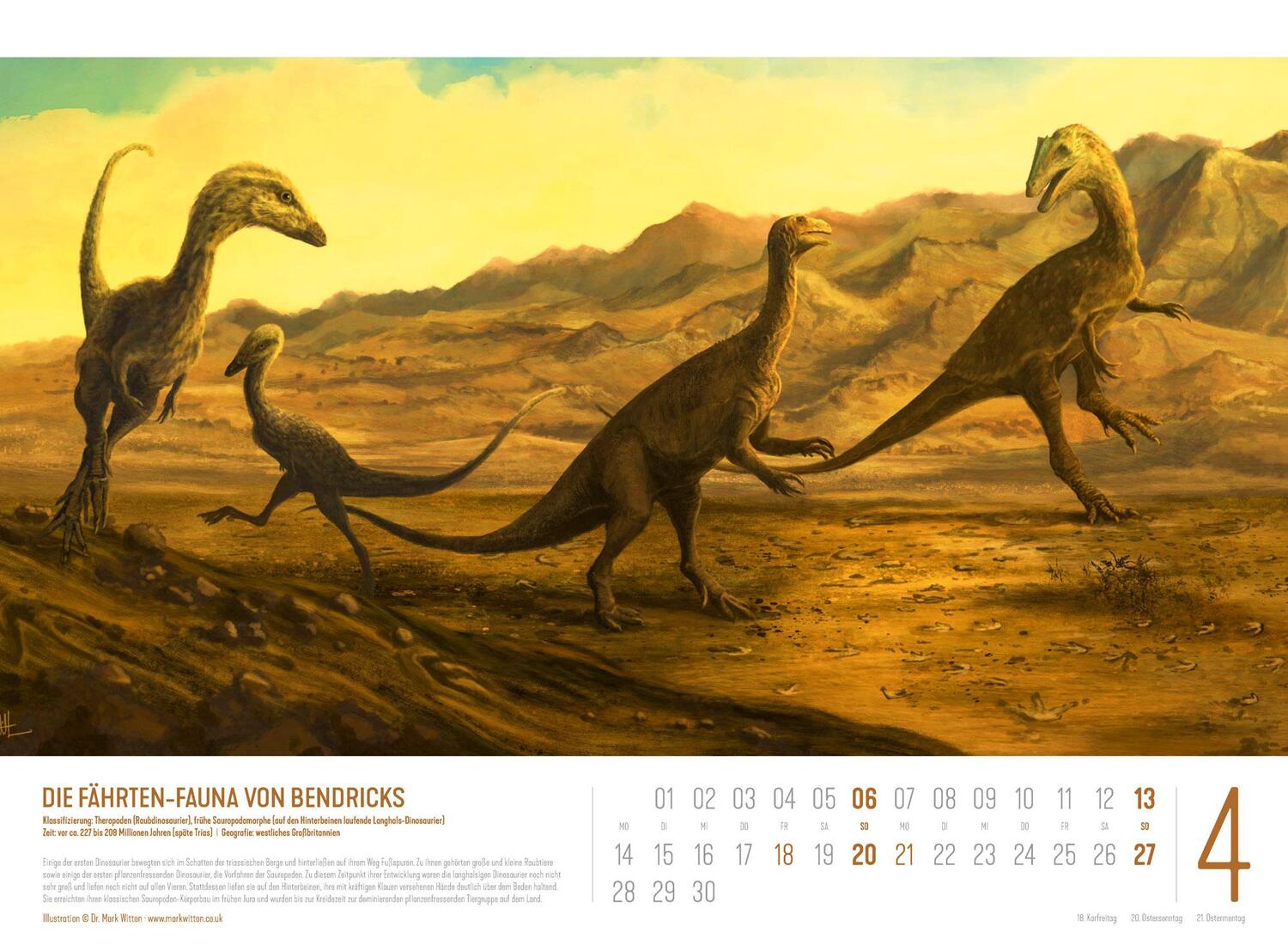 Bild: 9783838435237 | Dinosaurier Kalender 2025 | Mark Witton (u. a.) | Kalender | 14 S.