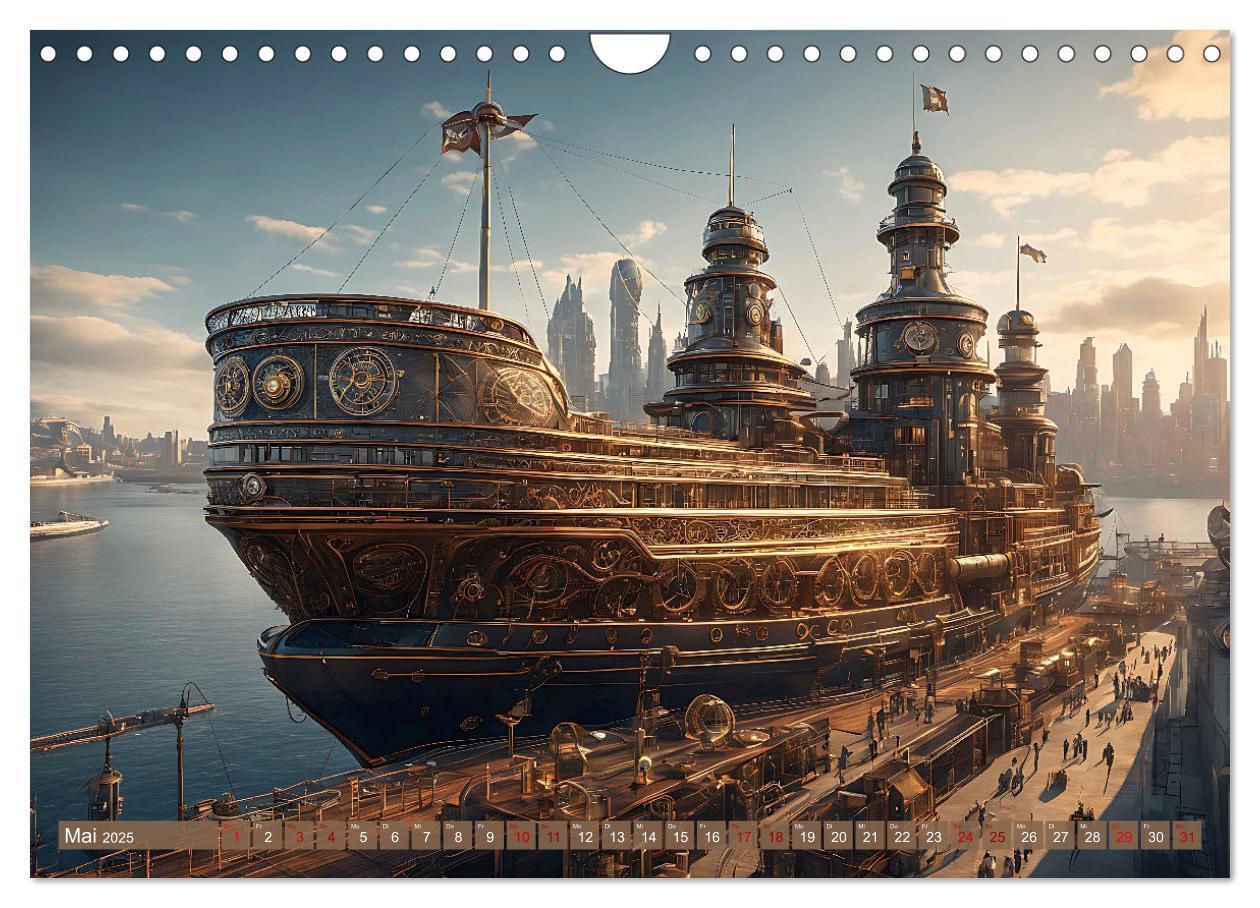 Bild: 9783383826726 | Steampunk Maschinenwelt (Wandkalender 2025 DIN A4 quer), CALVENDO...