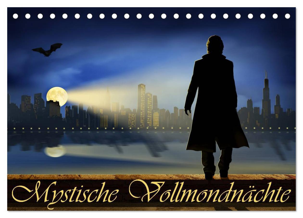 Cover: 9783435695522 | Mystische Vollmondnächte (Tischkalender 2025 DIN A5 quer), CALVENDO...