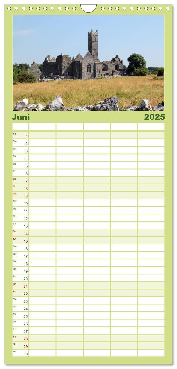 Bild: 9783457110768 | Familienplaner 2025 - Irland mit 5 Spalten (Wandkalender, 21 x 45...