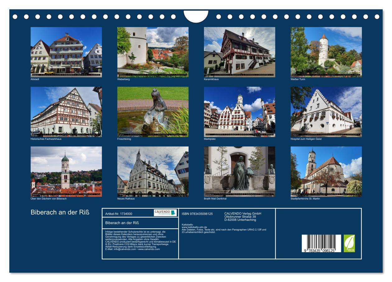 Bild: 9783435098125 | Biberach an der Riß (Wandkalender 2025 DIN A4 quer), CALVENDO...