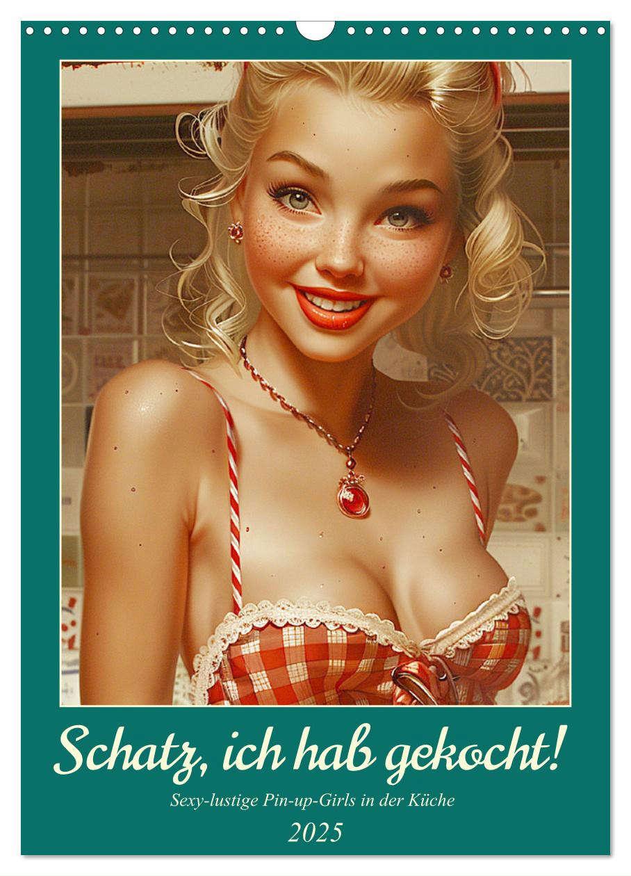 Cover: 9783457124345 | Schatz, ich hab gekocht! Sexy-lustige Pin-up-Girls in der Küche...