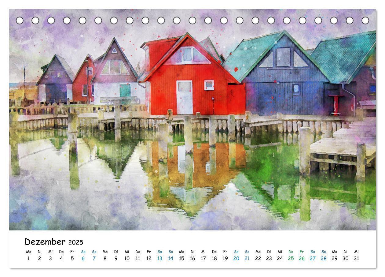 Bild: 9783435143979 | Aquarell Illustrationen vom Darß (Tischkalender 2025 DIN A5 quer),...