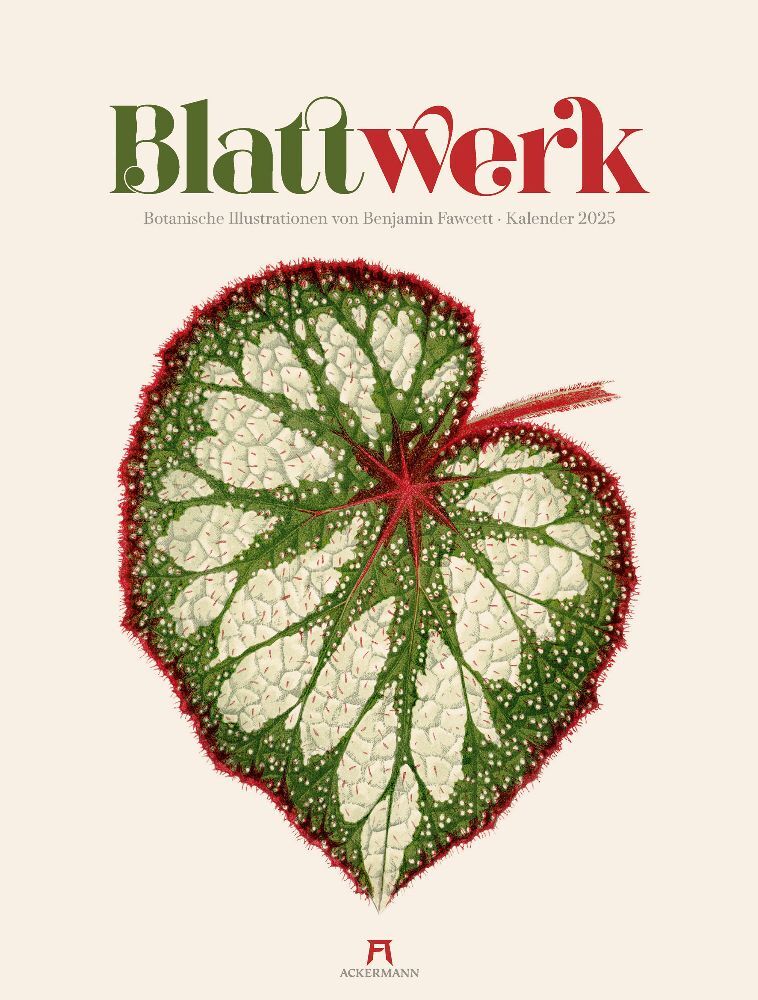 Cover: 9783838425177 | Blattwerk - Botanische Illustrationen Kalender 2025 | Fawcett (u. a.)