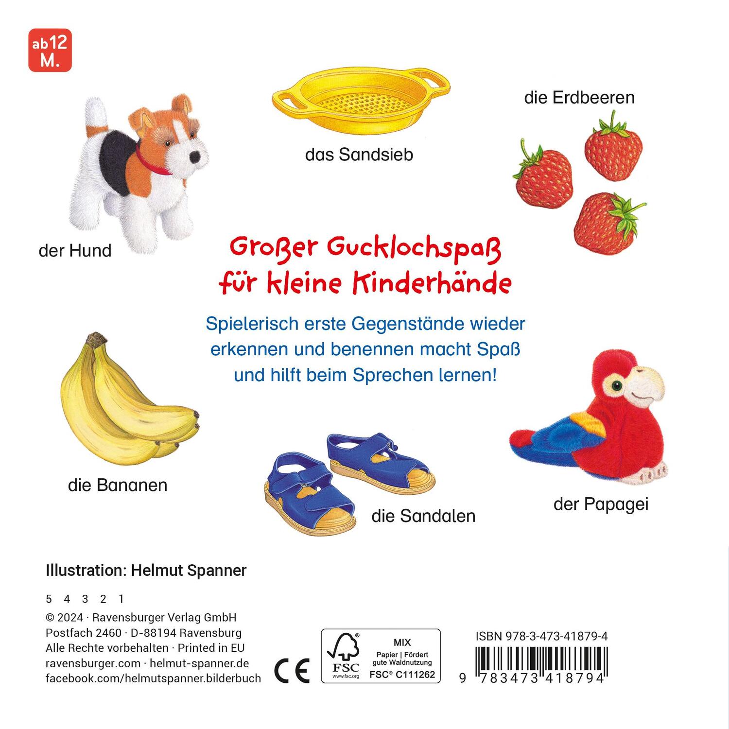 Rückseite: 9783473418794 | Erste Bilder - Erste Wörter: Mein Gucklochbuch | Buch | 16 S. | 2024