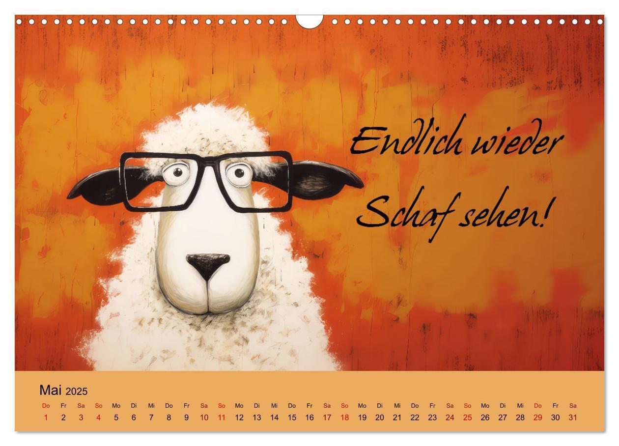 Bild: 9783383825804 | Schafsprüche (Wandkalender 2025 DIN A3 quer), CALVENDO Monatskalender