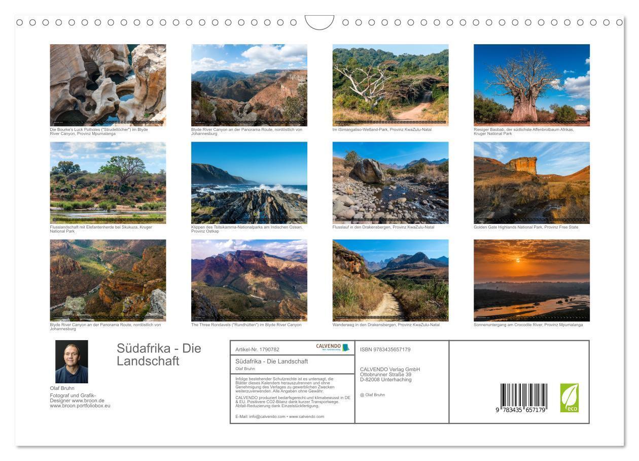 Bild: 9783435657179 | Südafrika - Die Landschaft (Wandkalender 2025 DIN A3 quer),...