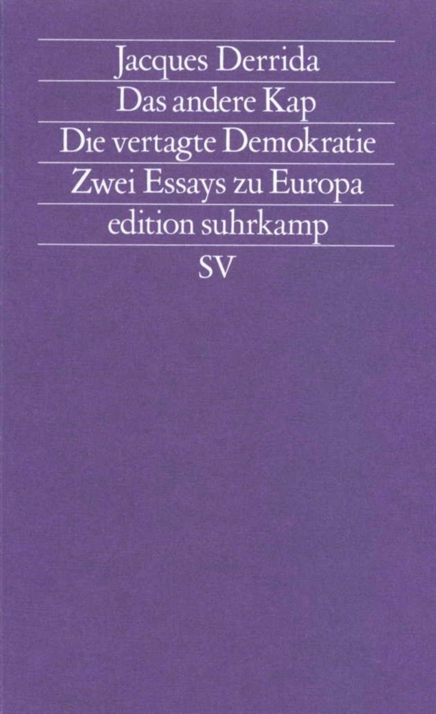 Cover: 9783518117699 | Das andere Kap. Die vertagte Demokratie | Zwei Essays zu Europa | Buch