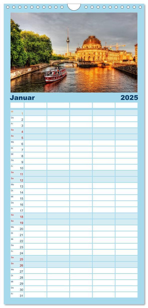 Bild: 9783457118542 | Familienplaner 2025 - Berlin mit 5 Spalten (Wandkalender, 21 x 45...