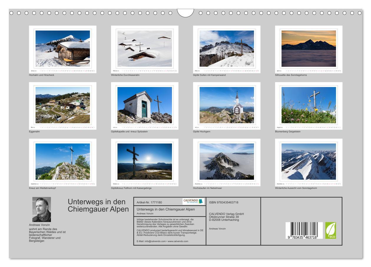 Bild: 9783435463718 | Unterwegs in den Chiemgauer Alpen (Wandkalender 2025 DIN A3 quer),...