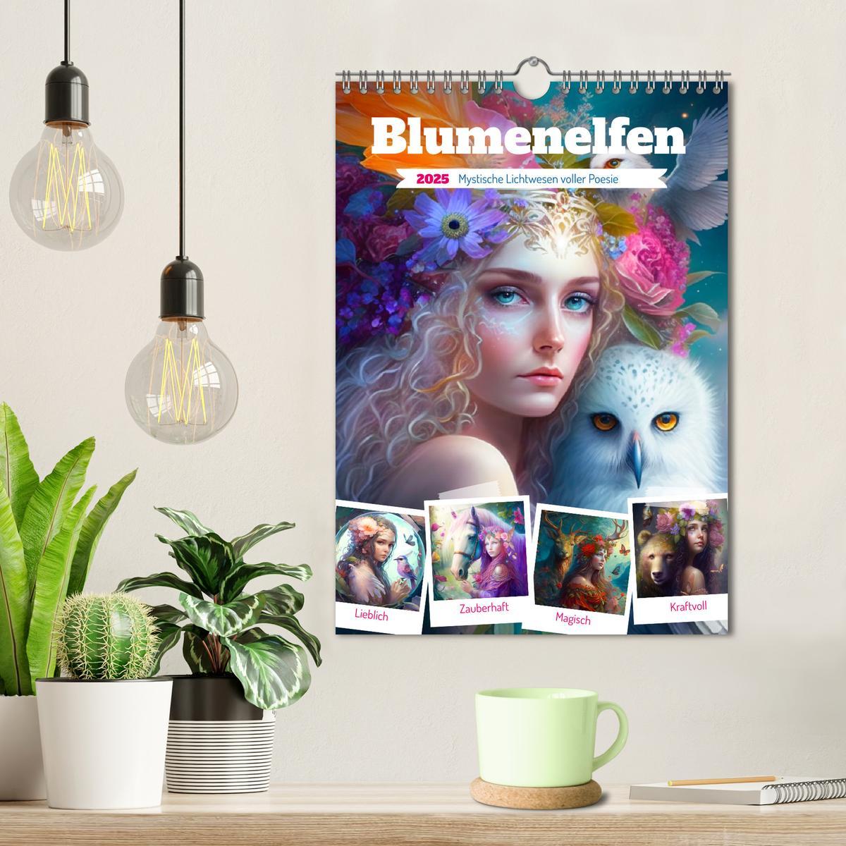 Bild: 9783435872152 | Blumenelfen. Mystische Lichtwesen voller Poesie (Wandkalender 2025...