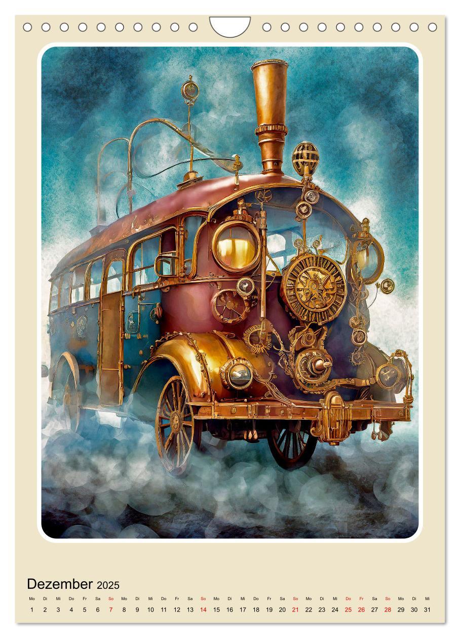 Bild: 9783383801624 | Steampunk Mobilität (Wandkalender 2025 DIN A4 hoch), CALVENDO...