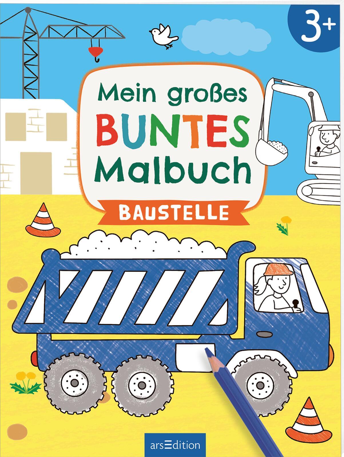 Cover: 9783845853260 | Mein großes buntes Malbuch - Baustelle | Ab 3 Jahren | Lena Bellermann